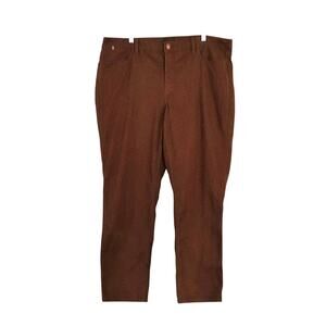 Talbots Brown Slim Ankle Jean Slimming Stretch Sz 16W EUC